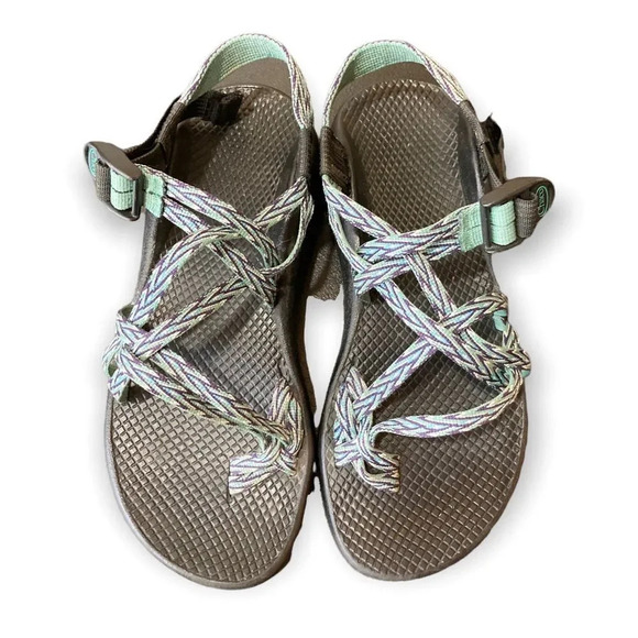 CHACO Z Eddy X2 Sandals Blue Purple Size 8W Hiking - Picture 2 of 9